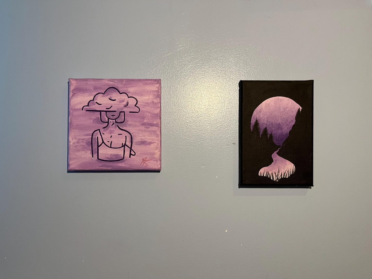 Purple Moonlight - Original Acrylic on Canvas Painting