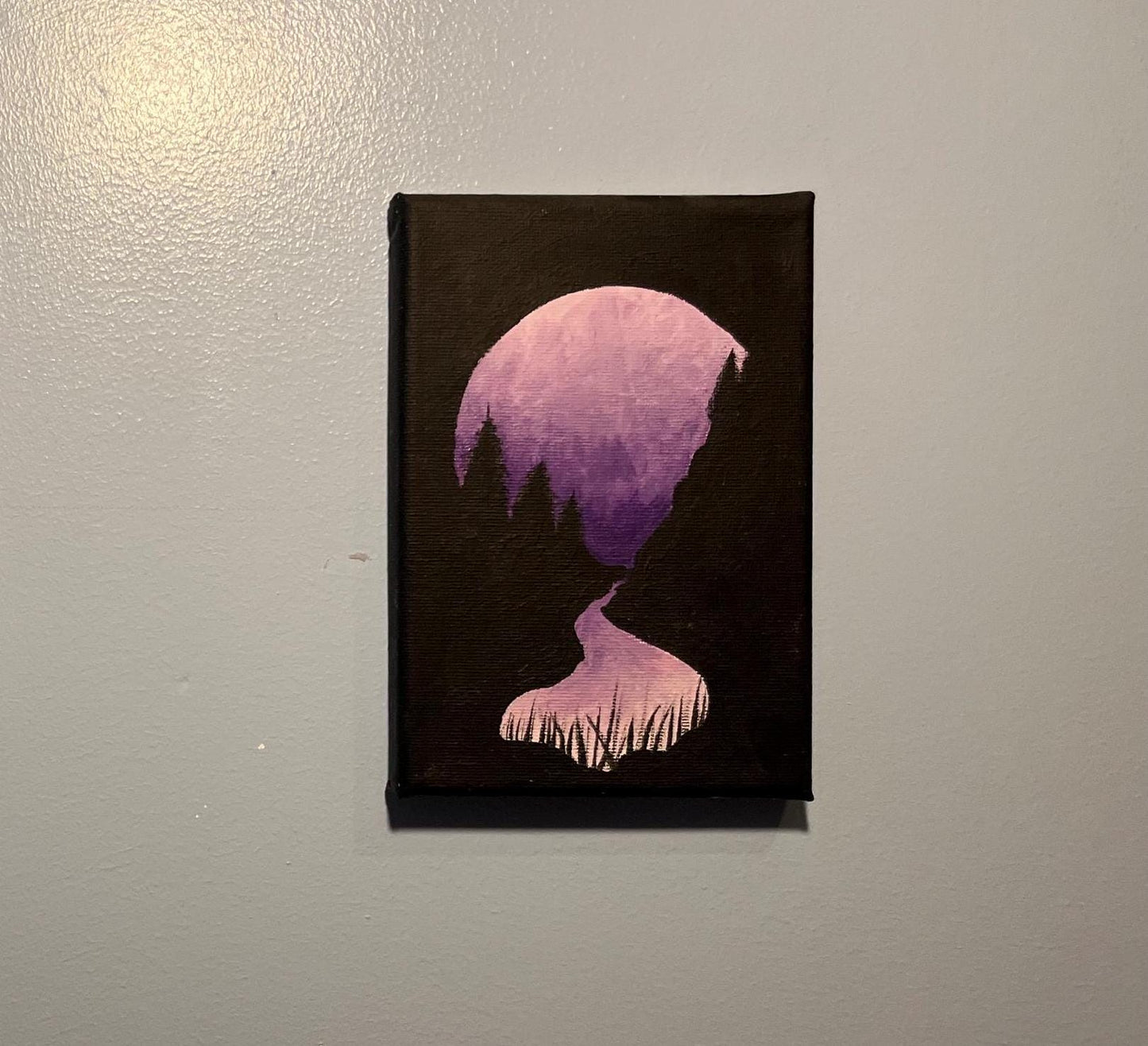 Purple Moonlight - Original Acrylic on Canvas Painting