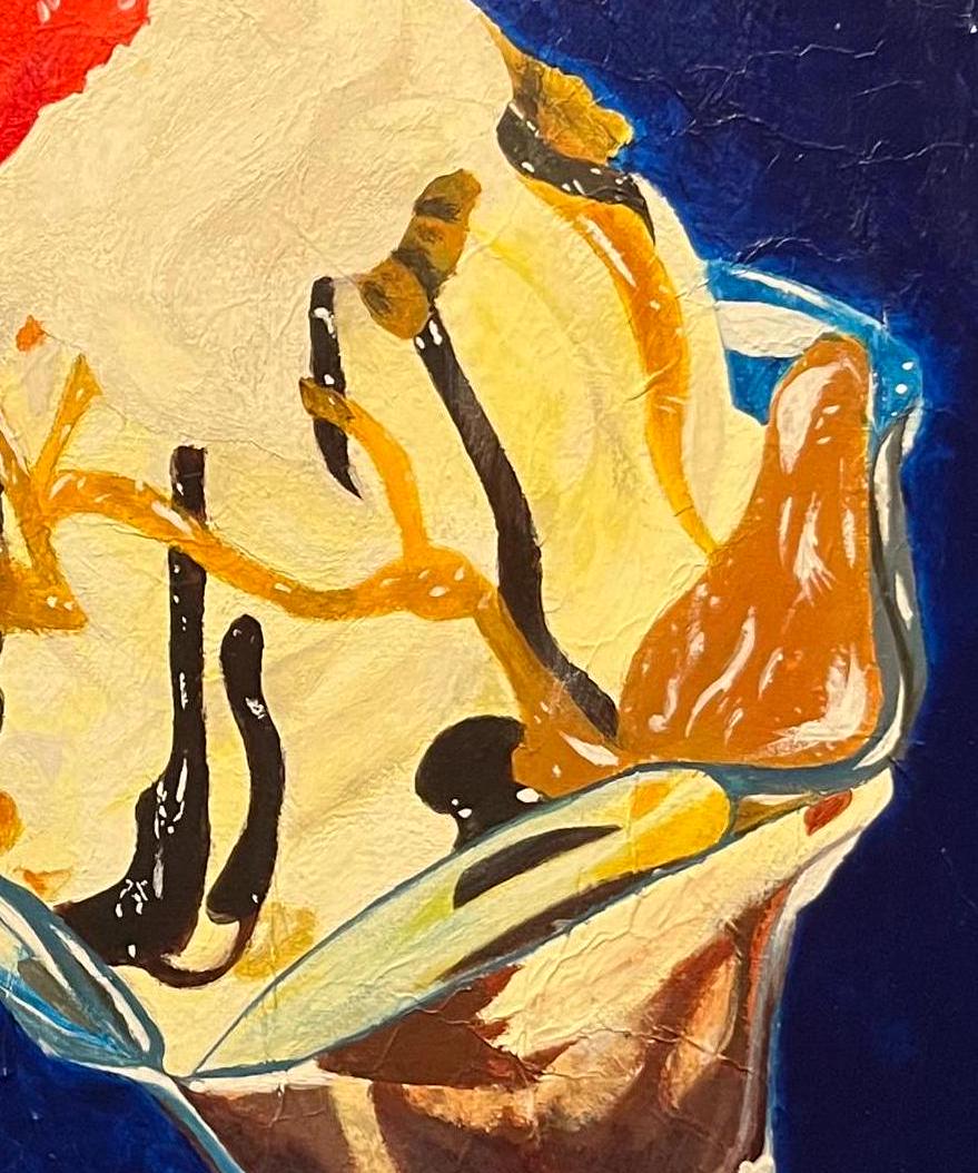Ice Cream Sundae - Original Acrylic on Canvas Painting