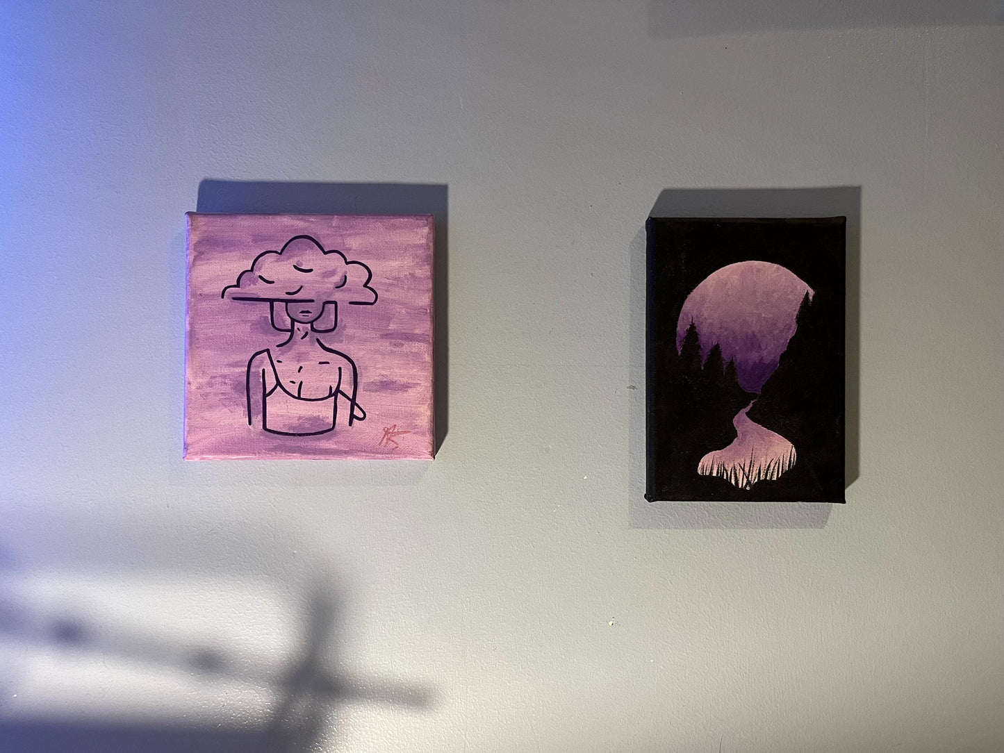 Purple Moonlight - Original Acrylic on Canvas Painting