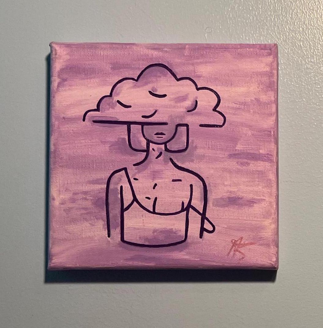 Head in the Clouds - Original Acrylic on Canvas Painting
