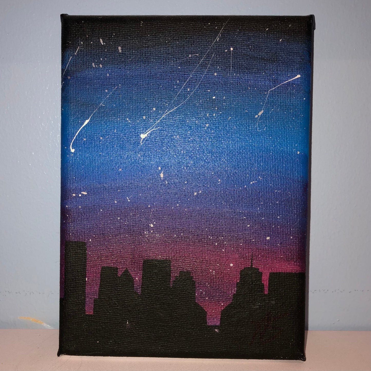 Silhouette Skyline - Original Acrylic on Canvas Painting