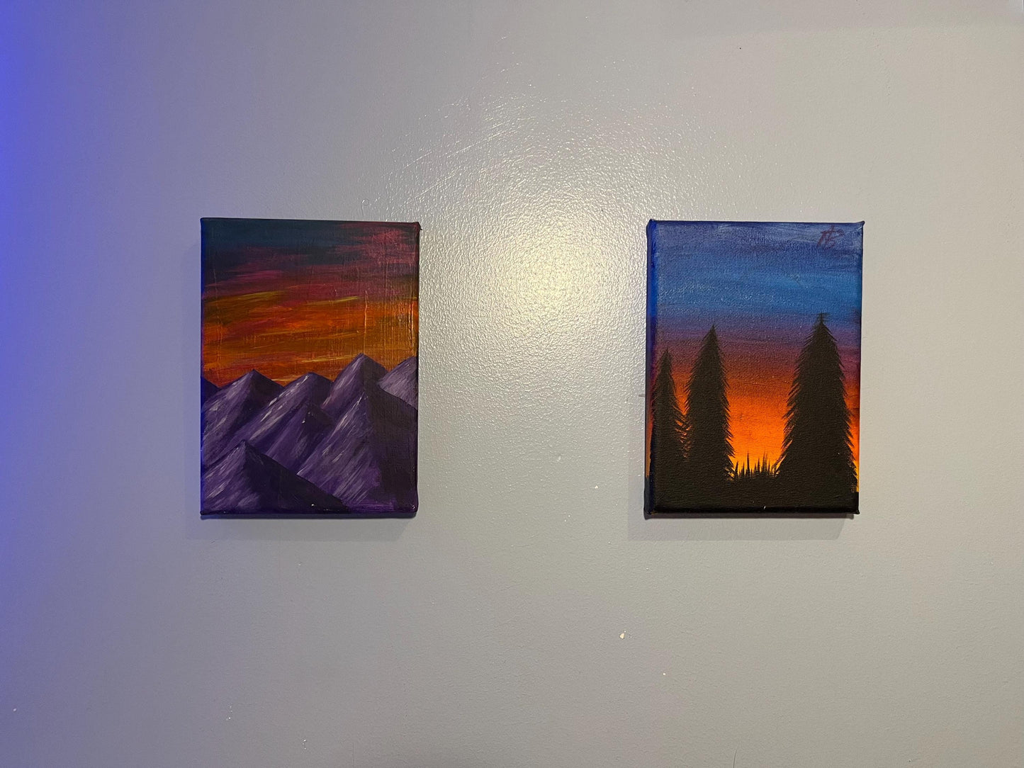 Tree Sillhouette - Original Acrylic on Canvas Painting