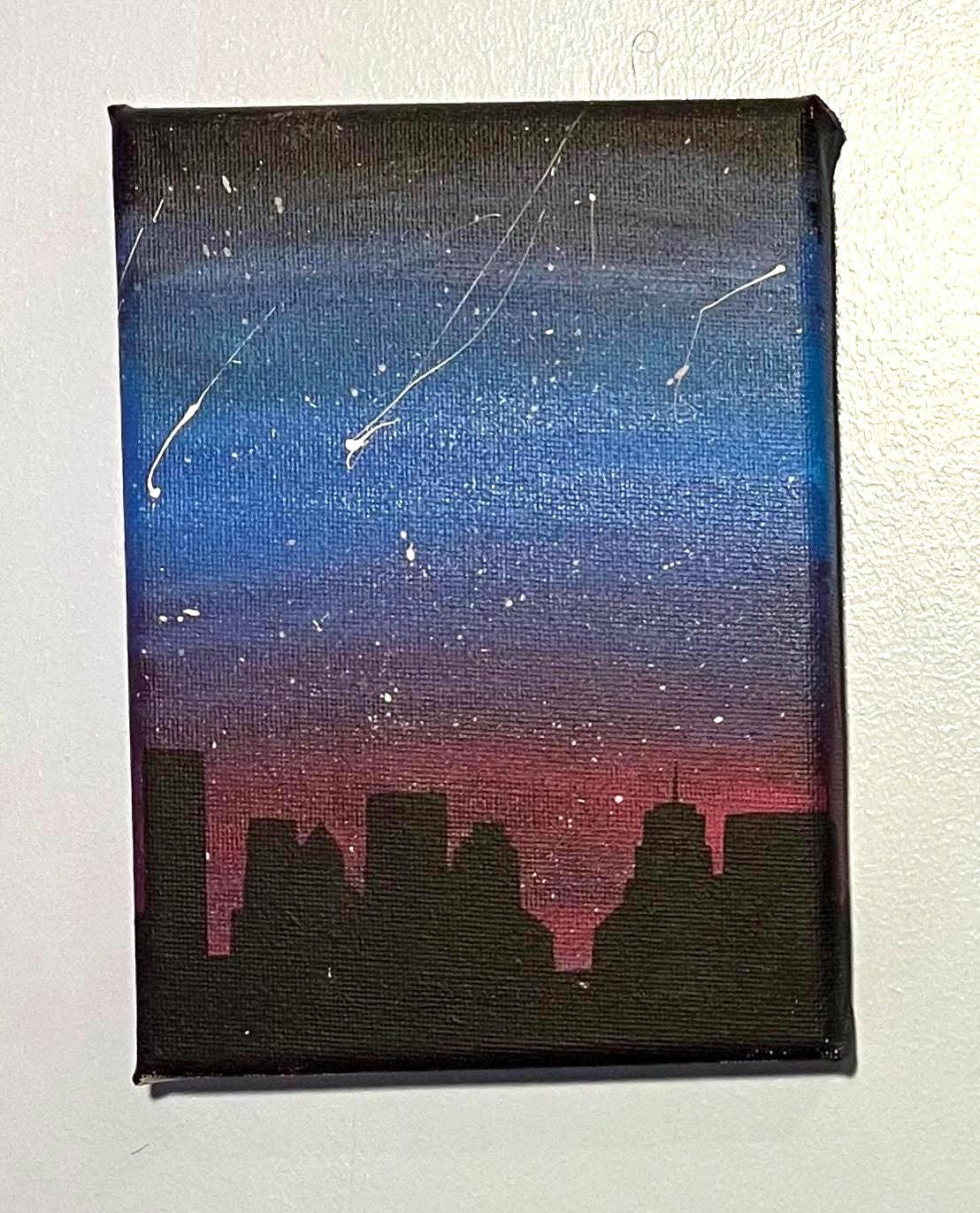 Silhouette Skyline - Original Acrylic on Canvas Painting