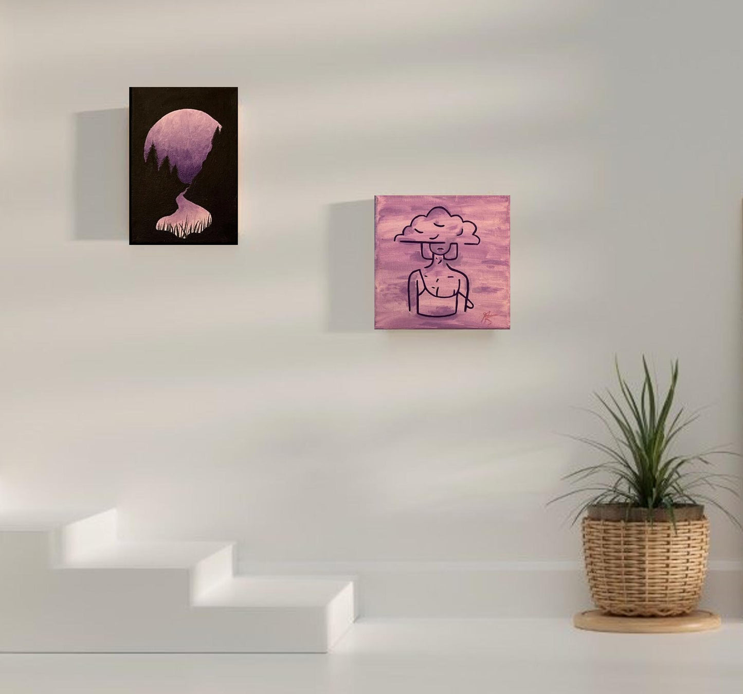 Purple Moonlight - Original Acrylic on Canvas Painting