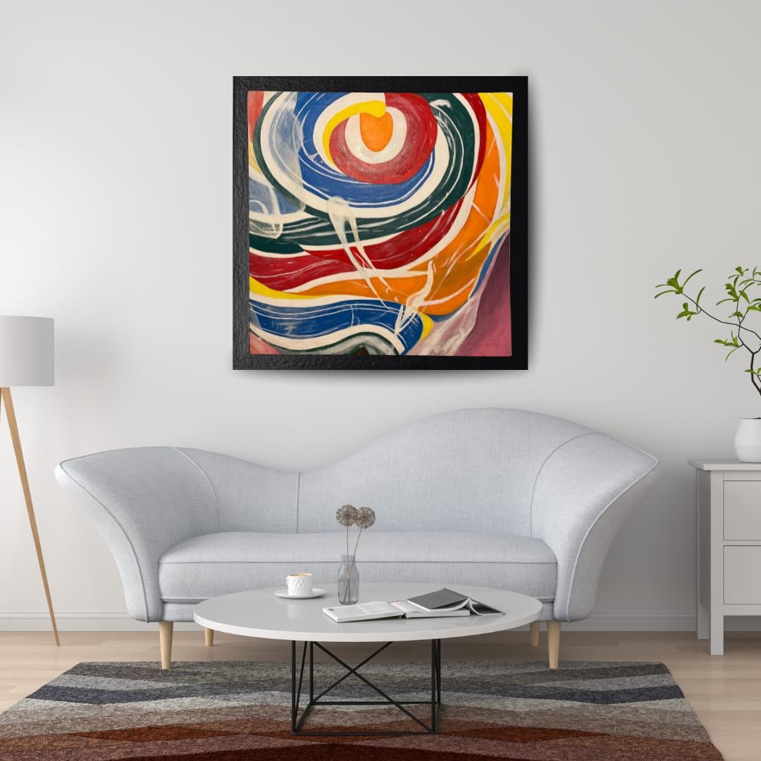 Rainbow Swirl Lollipop - Original Acrylic on Canvas Painting