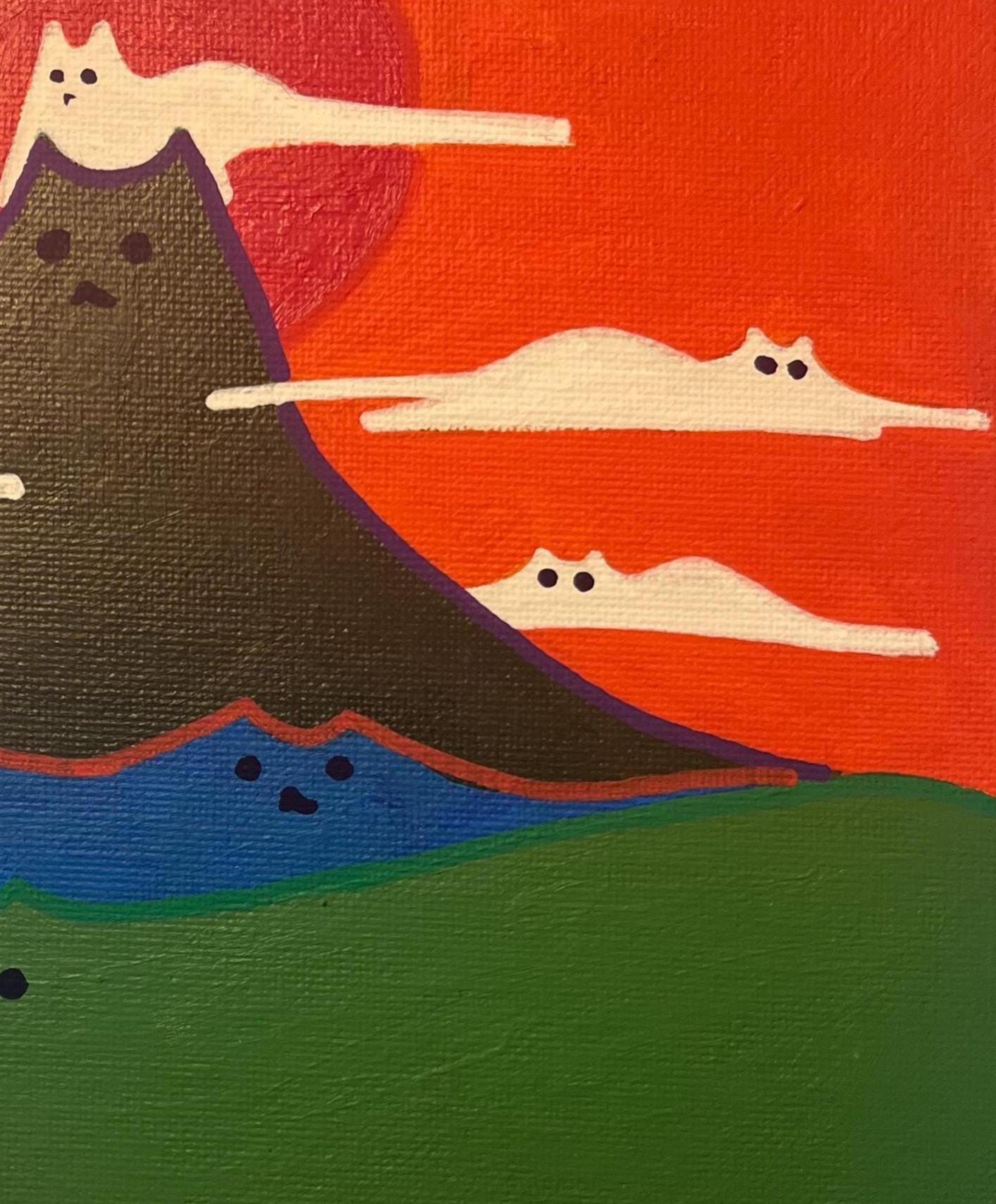 Cat Mountains - Original Acrylic on Canvas Painting