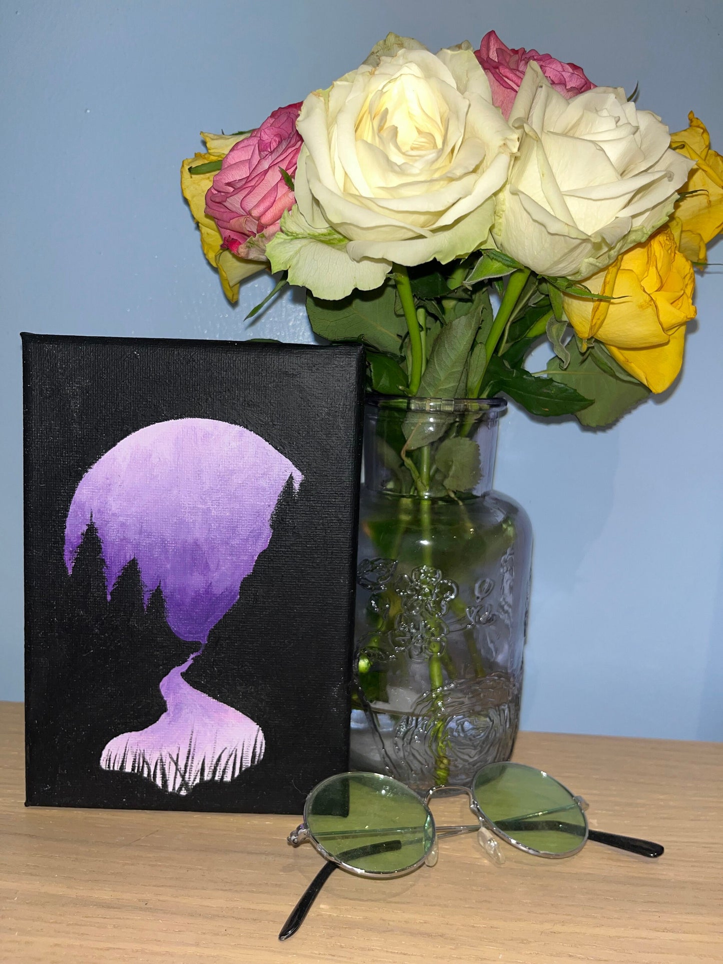 Purple Moonlight - Original Acrylic on Canvas Painting