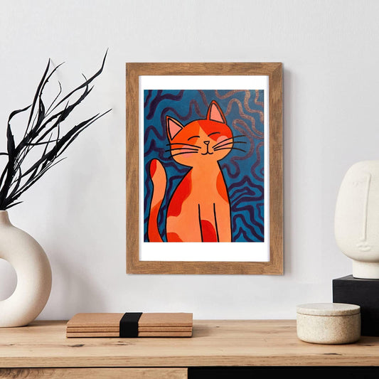 Pink Cat - Original Acrylic on Canvas Painting