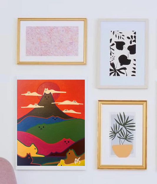 Cat Mountains - Original Acrylic on Canvas Painting