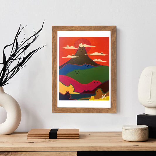 Cat Mountains - Original Acrylic on Canvas Painting