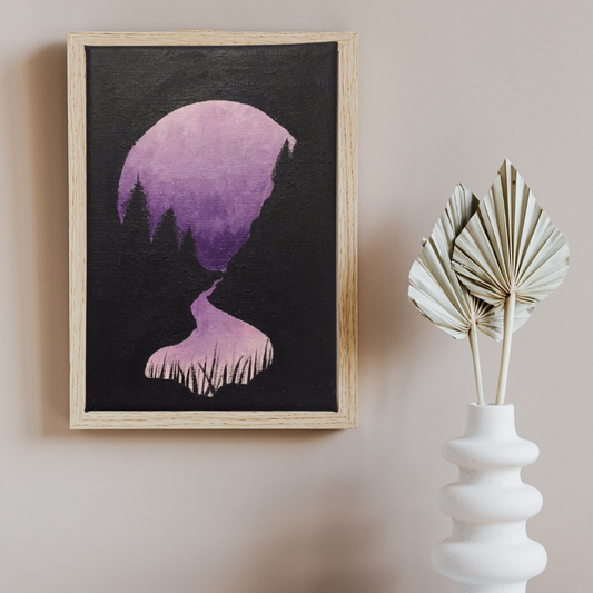 Purple Moonlight - Original Acrylic on Canvas Painting