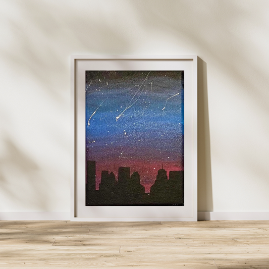Silhouette Skyline - Original Acrylic on Canvas Painting